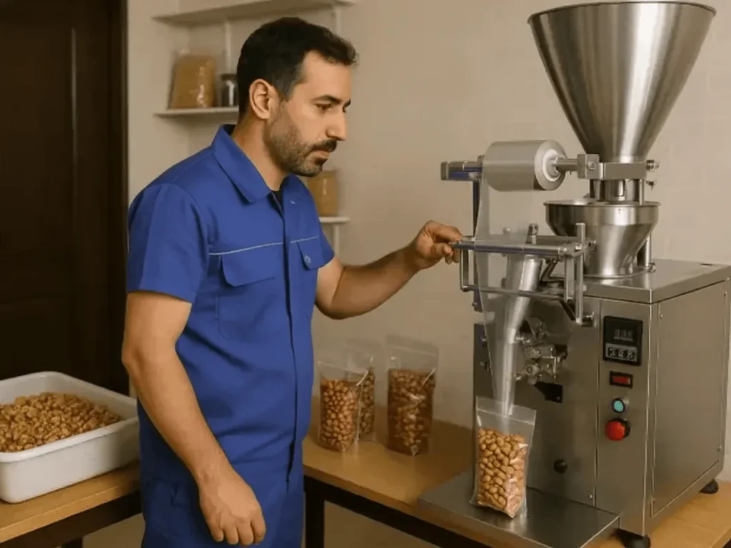 این عکس مربوط به بسته بندی خشکبار در منزل می باشد