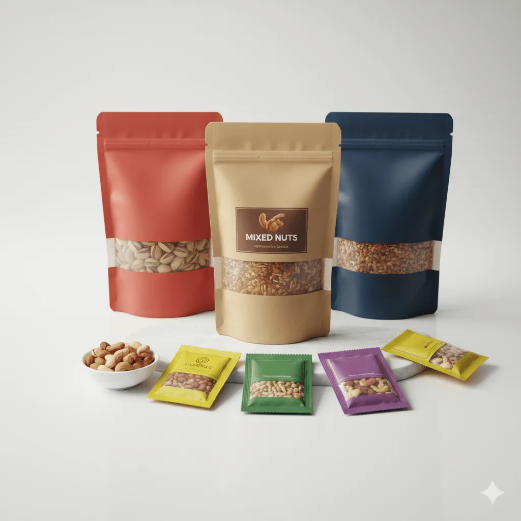 این عکس مربوط به بسته بندی خشکبار می باشد