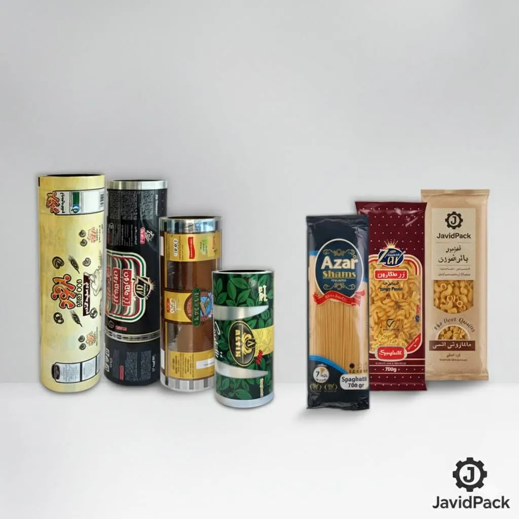 این عکس مربوط به بسته بندی حبوبات و ادویه می باشد